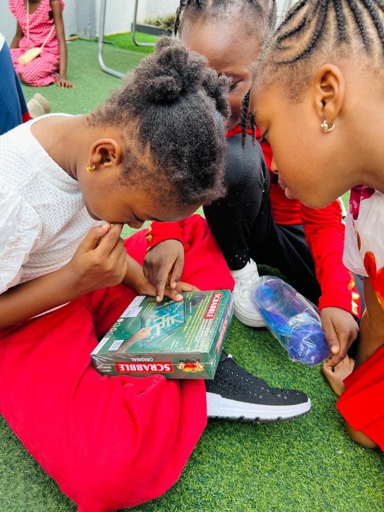 Pupils playing indoor games at Flourish Playhouse